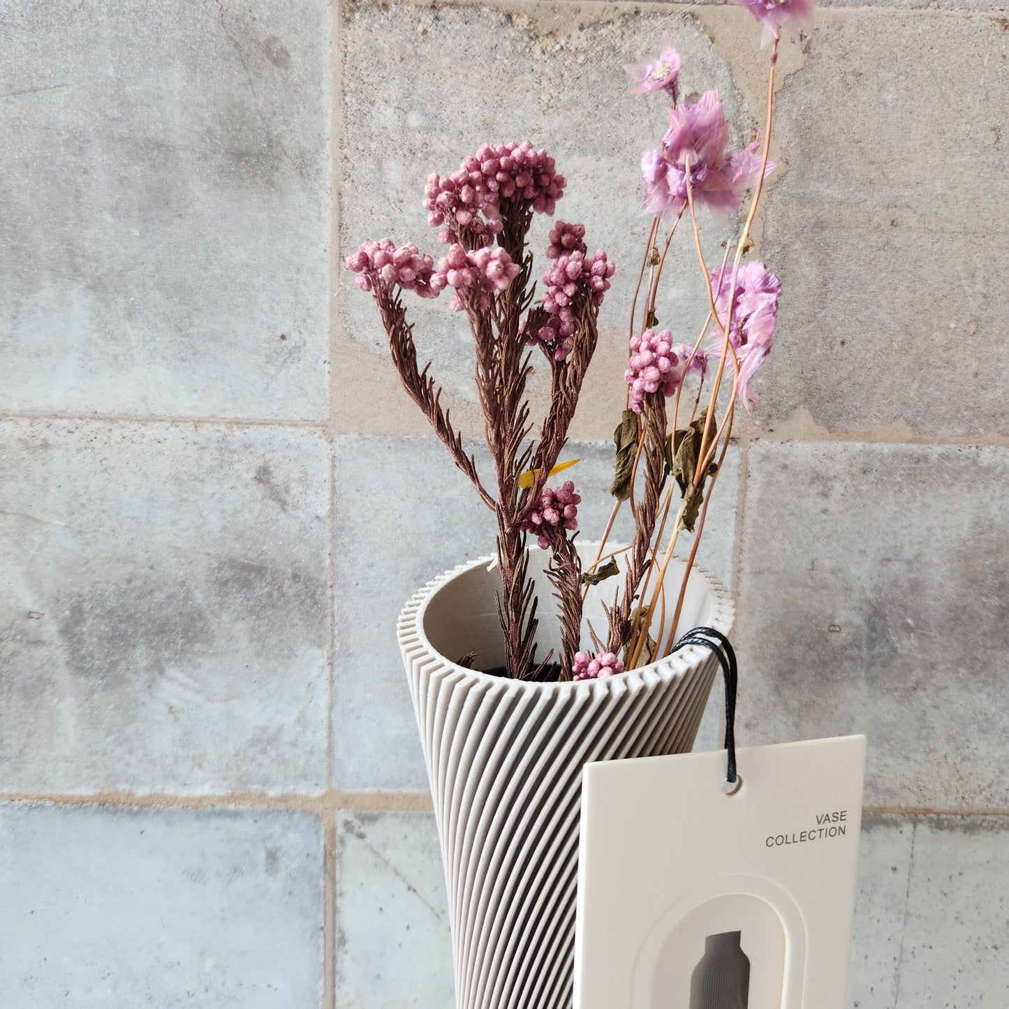 Spiral Rose Vase in Muted White by Modernized Pottery