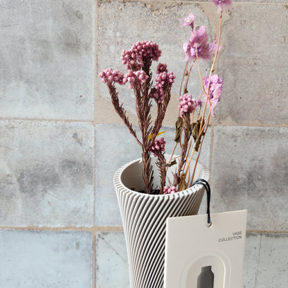 Spiral Rose Vase in Muted White by Modernized Pottery