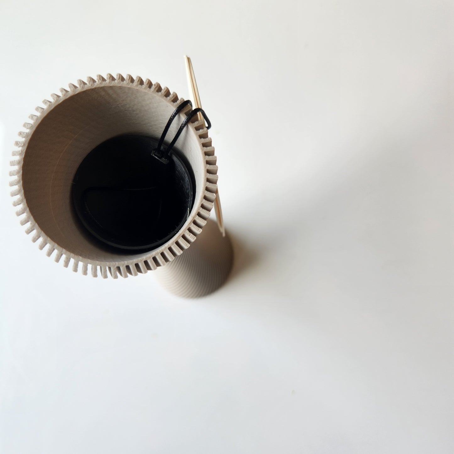Spiral Rose Vase in Muted White by Modernized Pottery