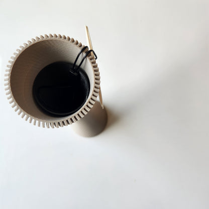 Spiral Rose Vase in Muted White by Modernized Pottery