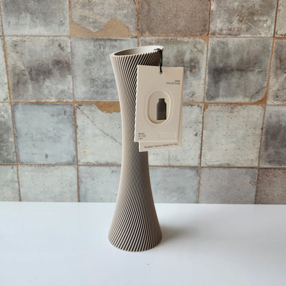 Spiral Rose Vase in Muted White by Modernized Pottery