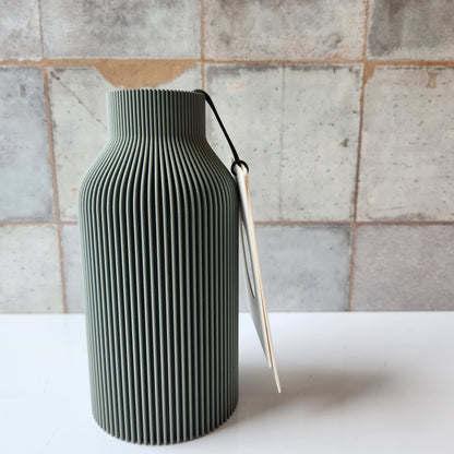Small Bottle Vase in Green by Modernized Pottery