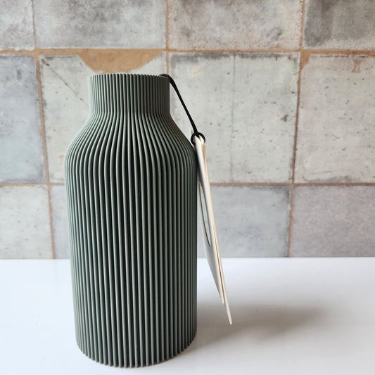 Small Bottle Vase in Green by Modernized Pottery