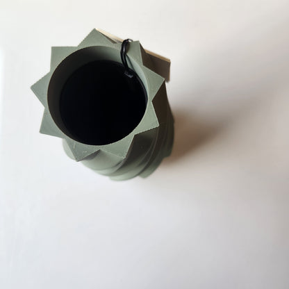 Large Timber Vase in Green by Modernized Pottery