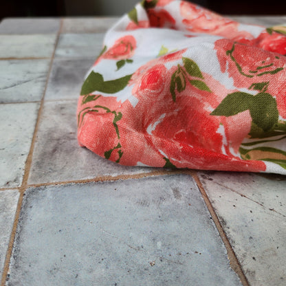 Linen Towel For Kitchen or Bath in "Rosette" by Glass Muriel