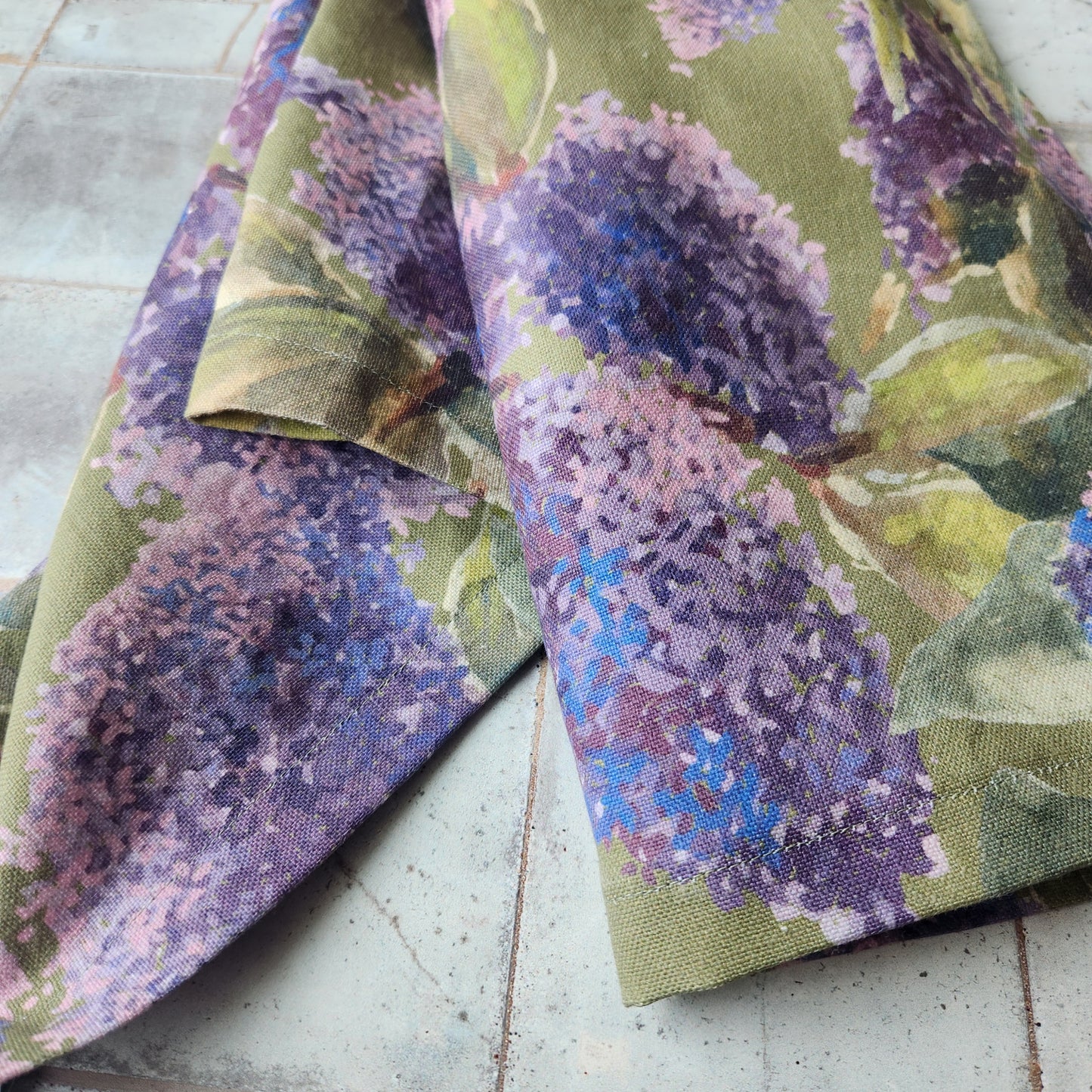 Linen Towel For Kitchen or Bath in "Lilac" by Glass Muriel