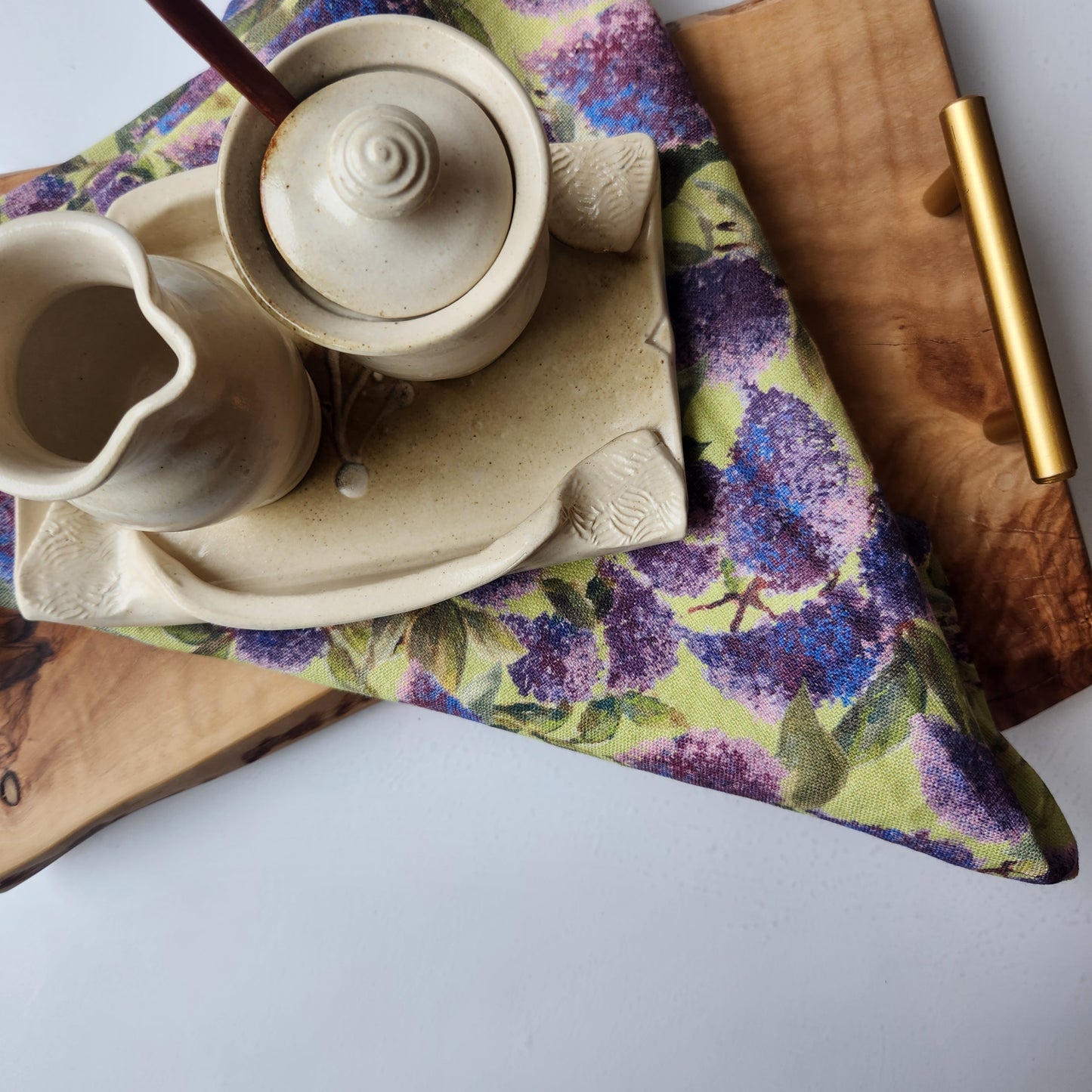 Linen Towel For Kitchen or Bath in "Lilac" by Glass Muriel