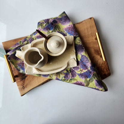 Linen Towel For Kitchen or Bath in "Lilac" by Glass Muriel