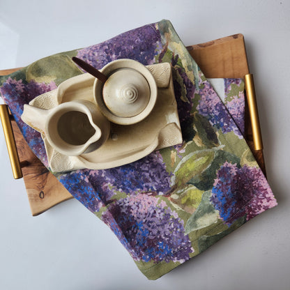Linen Towel For Kitchen or Bath in "Lilac" by Glass Muriel