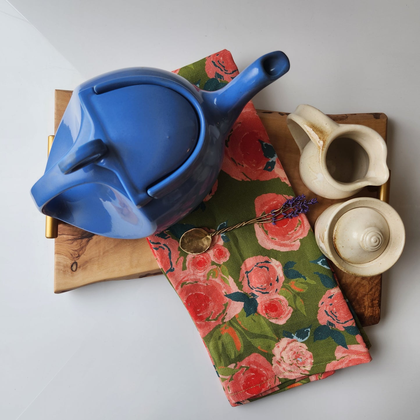 Linen Towel For Kitchen or Bath in "Rosette" by Glass Muriel