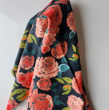Linen Towel For Kitchen or Bath in "Rosette" by Glass Muriel