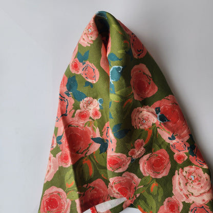 Linen Towel For Kitchen or Bath in "Rosette" by Glass Muriel