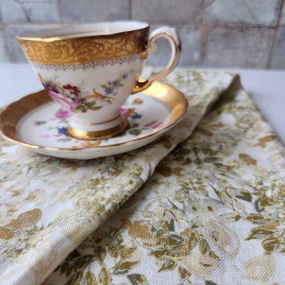 Linen Towel For Kitchen or bath "Summer Trellis" by Glass Muriel