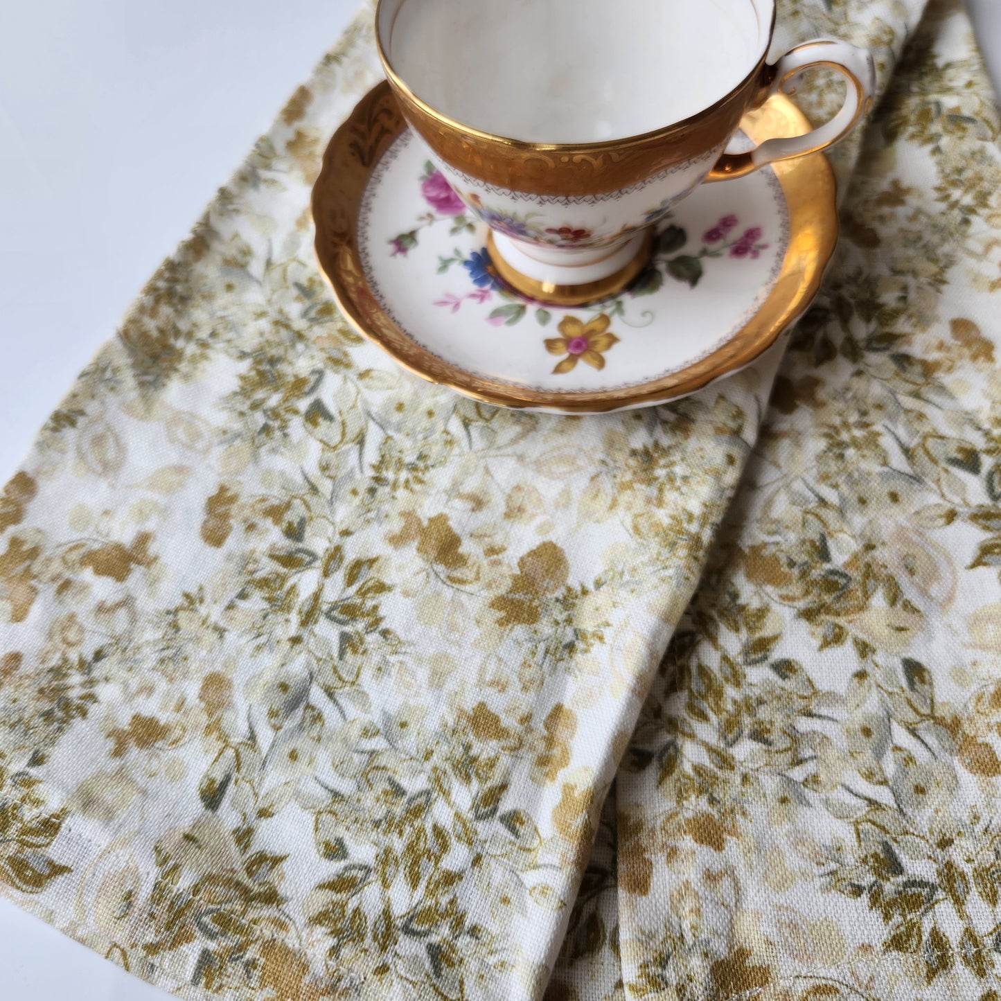Linen Towel For Kitchen or bath "Summer Trellis" by Glass Muriel