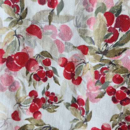 Linen Towel For Kitchen or Bath in "Cherry White" by Glass Muriel