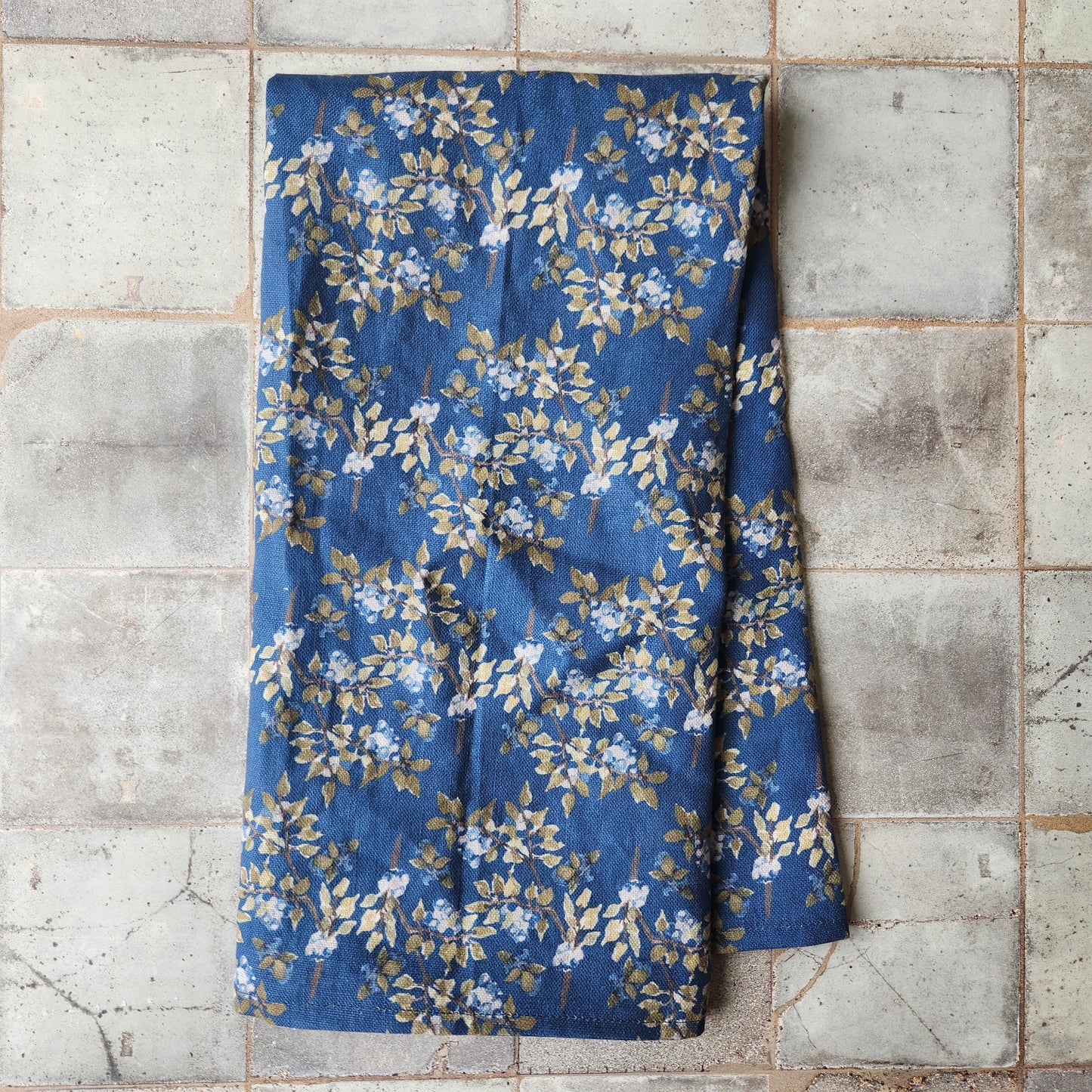 Linen Towel For Kitchen or Bath in "Deep Blueberry" by Glass Muriel