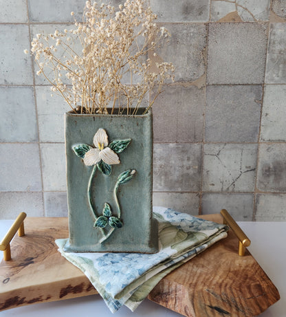 Square Vase in Trillium by Jan Toscano