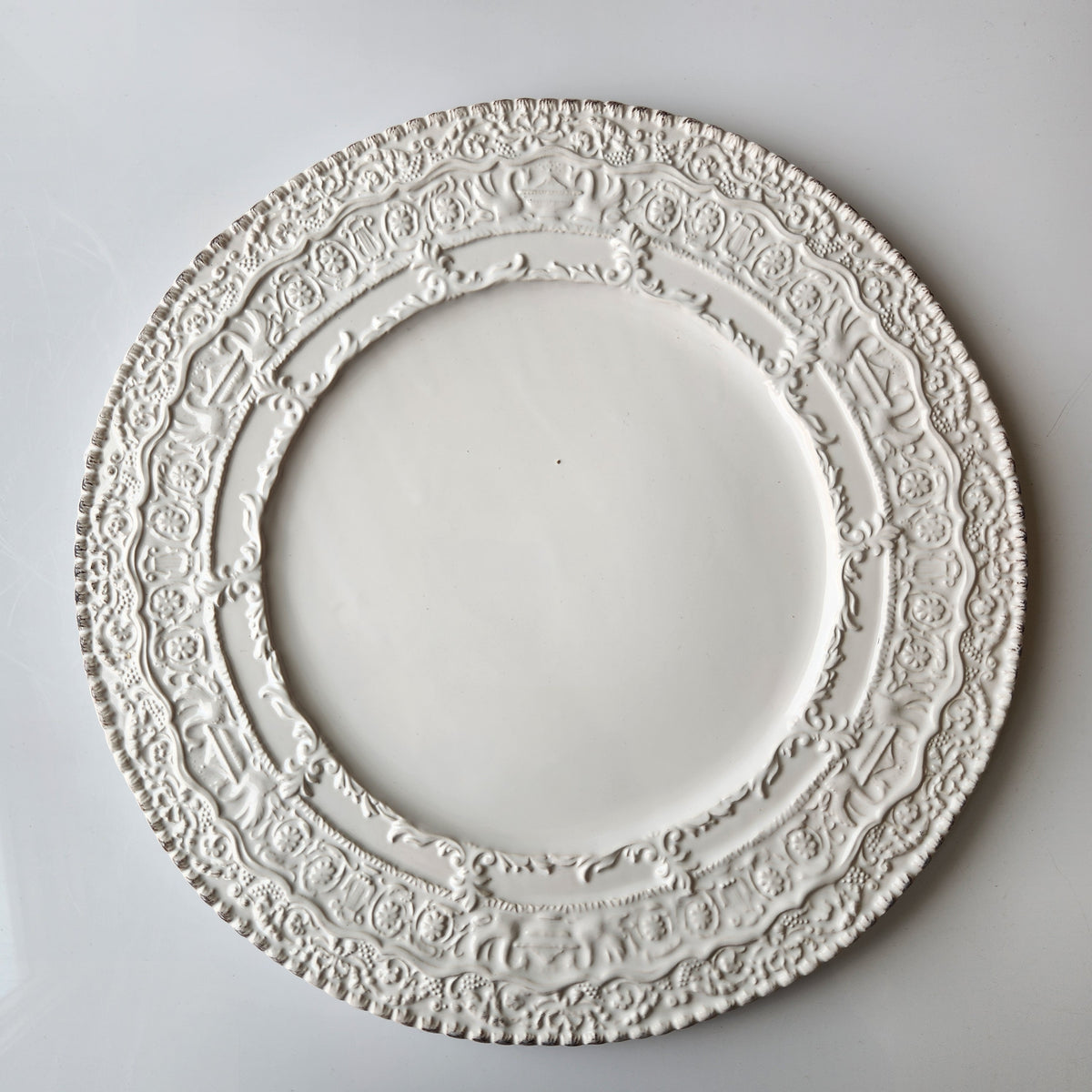 Renaissance White Charger by Arte Italica & Crown Linen Designs