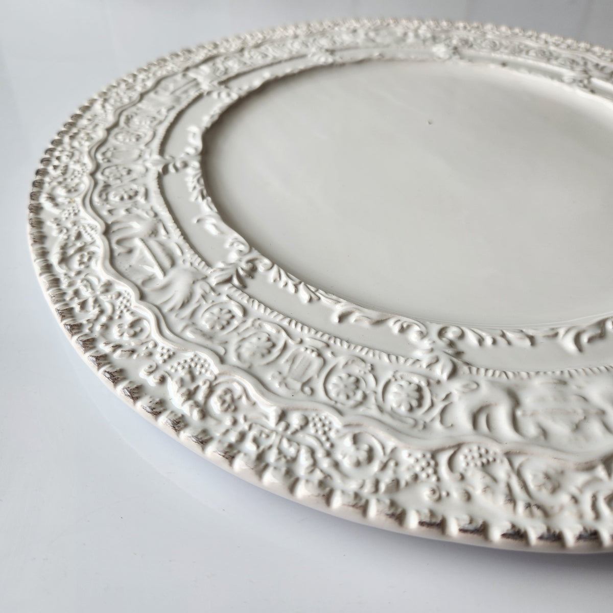 Renaissance White Charger by Arte Italica & Crown Linen Designs