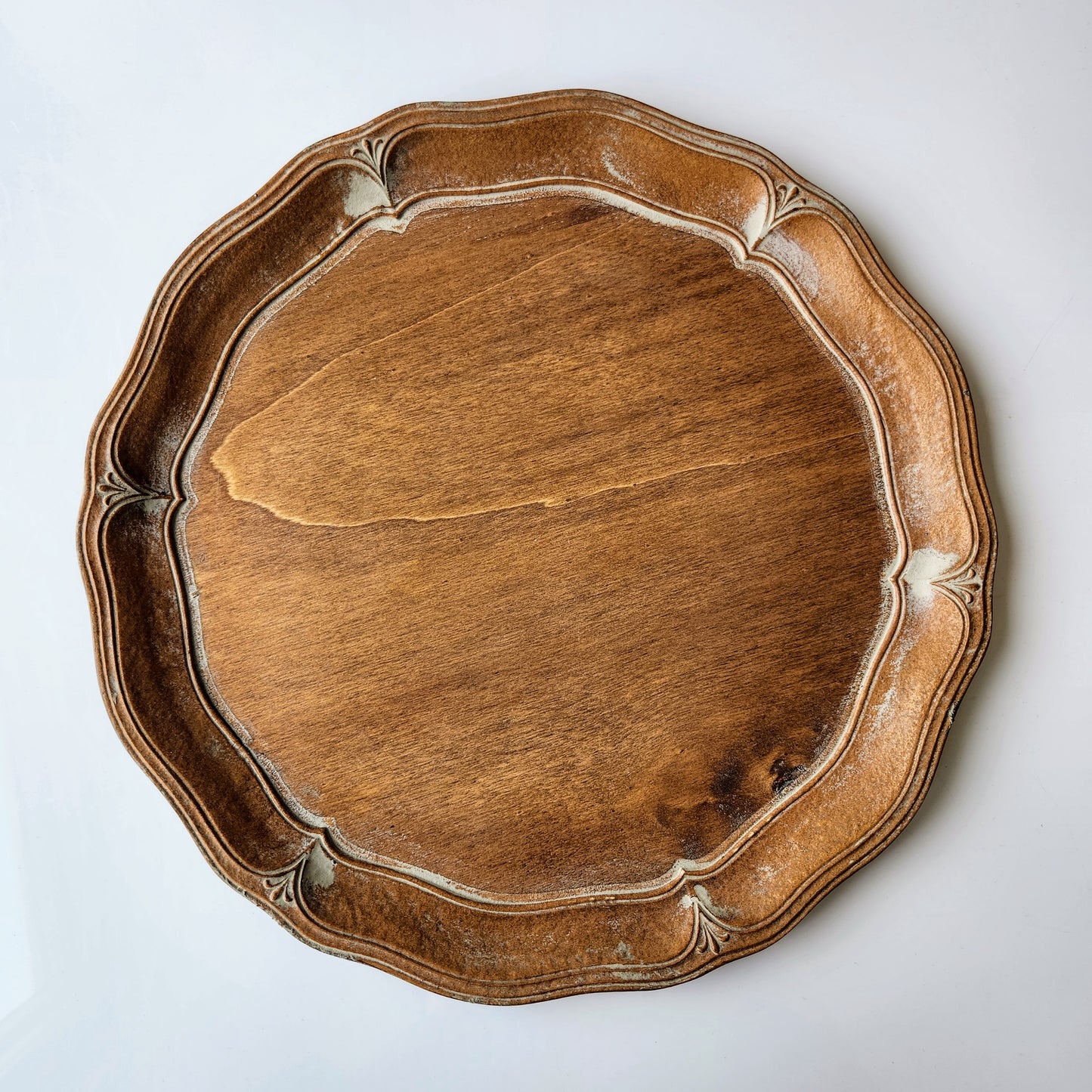 Florentino Wooden Scalloped Charger by Arte Italica & Crown Linen Designs