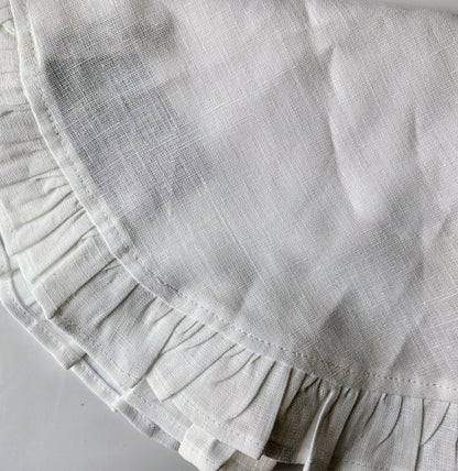 Round Ruffle Linen Placemats by Arte Italica & Crown Linen Designs
