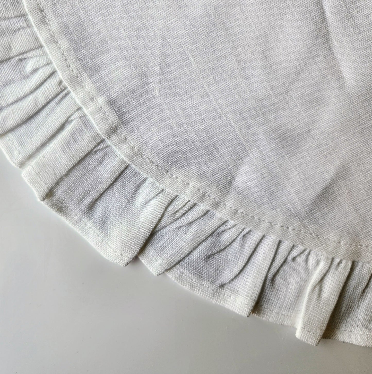 Round Ruffle Linen Placemats by Arte Italica & Crown Linen Designs