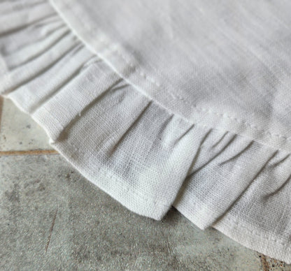 Round Ruffle Linen Placemats by Arte Italica & Crown Linen Designs