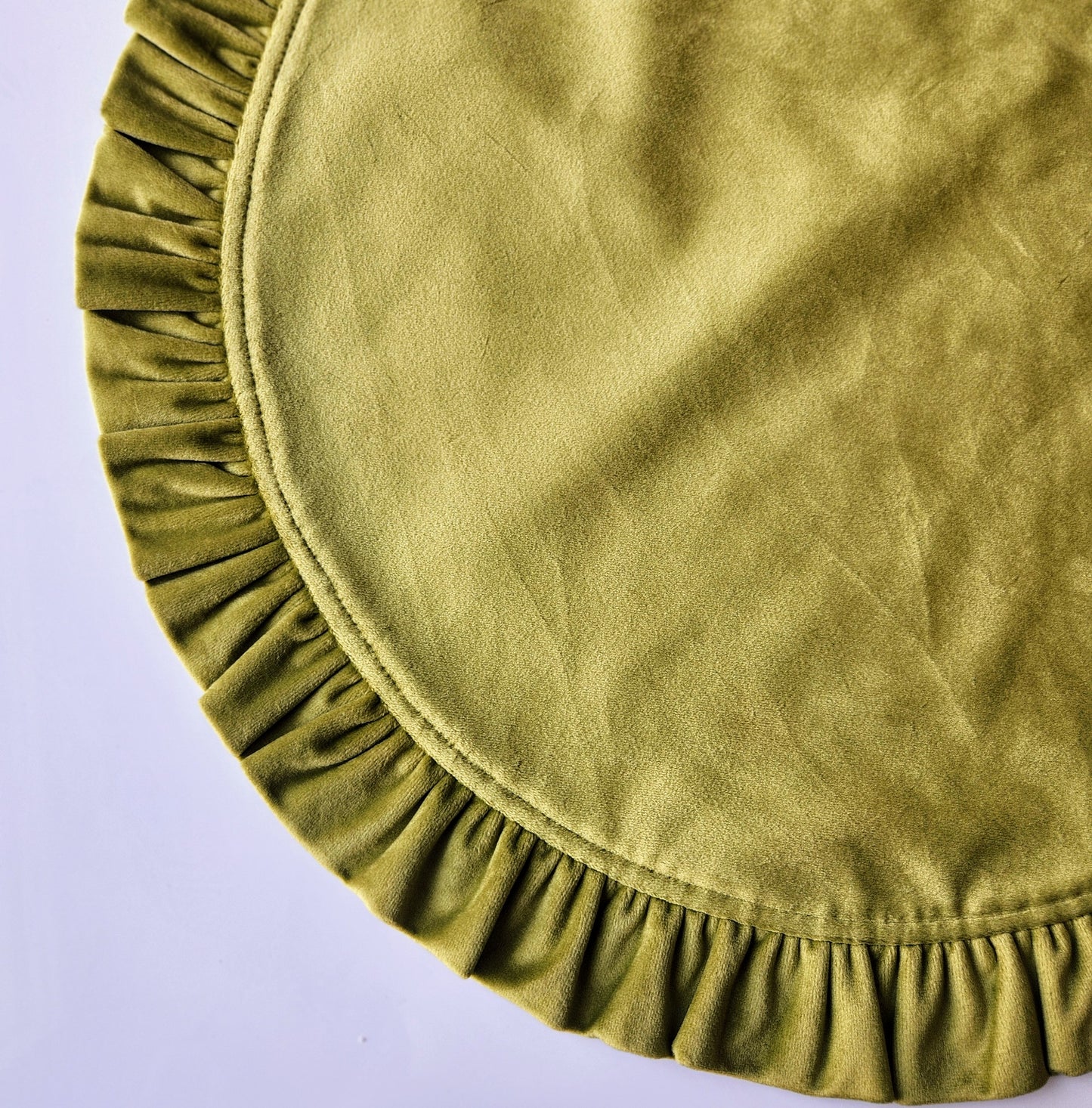 Round Ruffle Velvet Placemats by Arte Italica & Crown Linen Designs