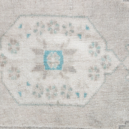 Vintage Hand Knotted Rug in Blush, Eucalyptus, and Teal by Tara Dennis Design