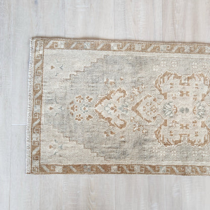 Vintage Hand Knotted Rug in Brown, Beige, Gray by Tara Dennis Design