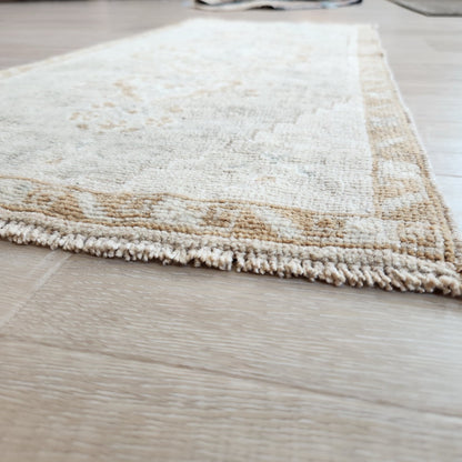 Vintage Hand Knotted Rug in Brown, Beige, Gray by Tara Dennis Design