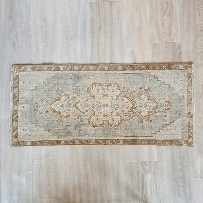 Vintage Hand Knotted Rug in Brown, Beige, Gray by Tara Dennis Design