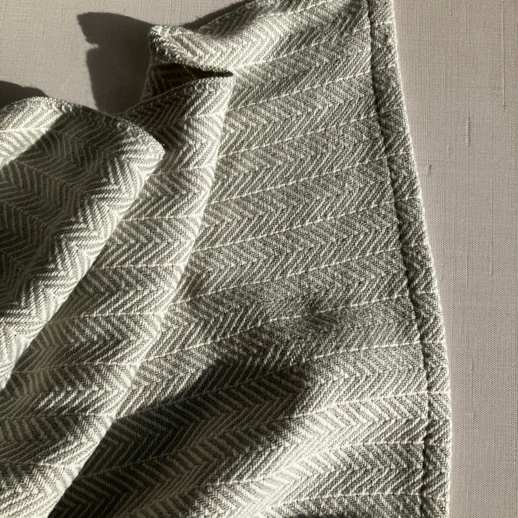 Cotton Tea Towel / Hand Towel Gray and White by Kristina Nichols