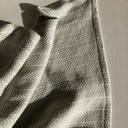 Cotton Tea Towel / Hand Towel Gray and White by Kristina Nichols