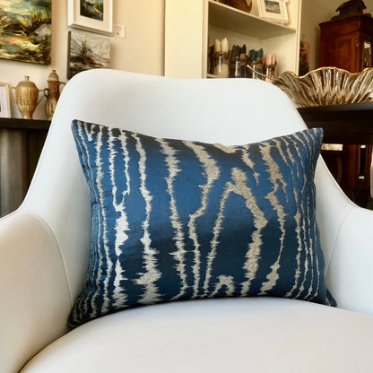 Midnight Faux Bois Pillow by Schumacher