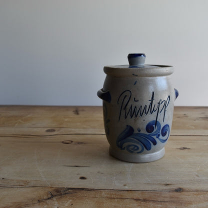 Gray and Blue German Pot