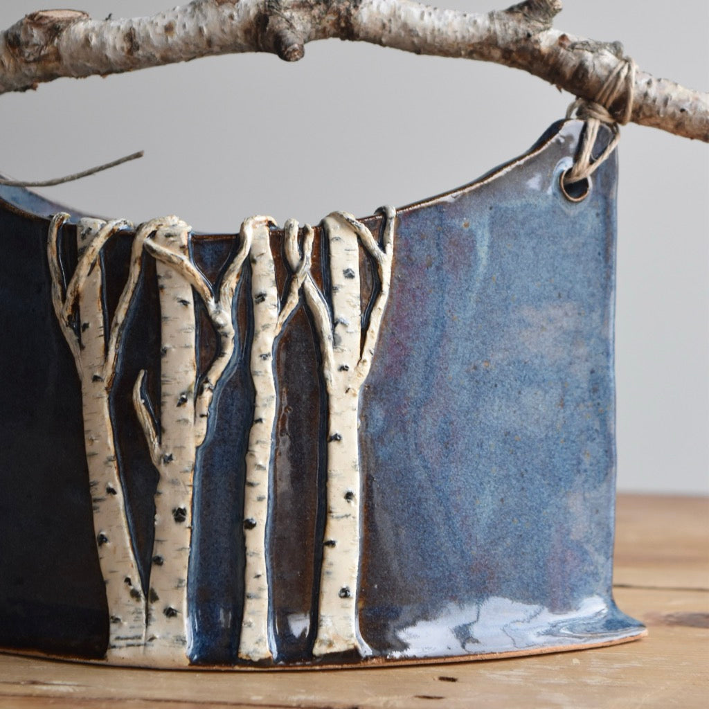 Blue Birch Basket by Jan Toscano