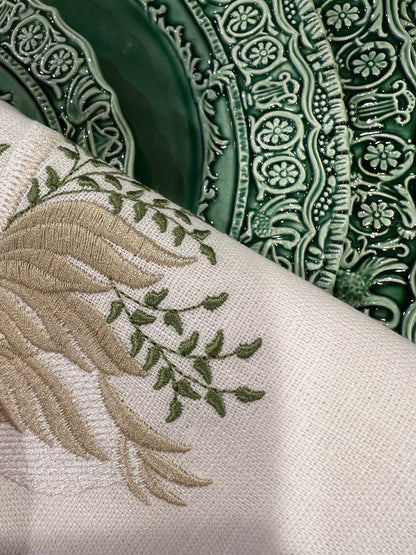 Renaissance Italian Green Charger by Arte Italica & Crown Linen Designs