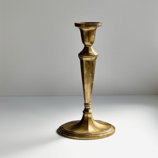Found Mid-Century Style Brass Candlestick