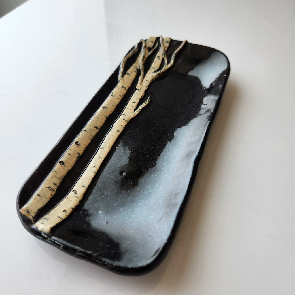 Extra Small Black Birch Dish by Jan Toscano
