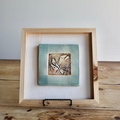 Art Tile - The Dragonfly by Otis Pottery