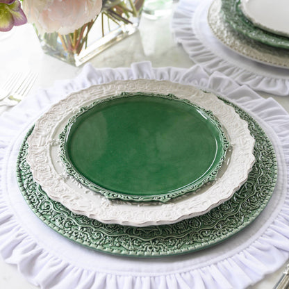 Renaissance Italian Green Charger by Arte Italica & Crown Linen Designs