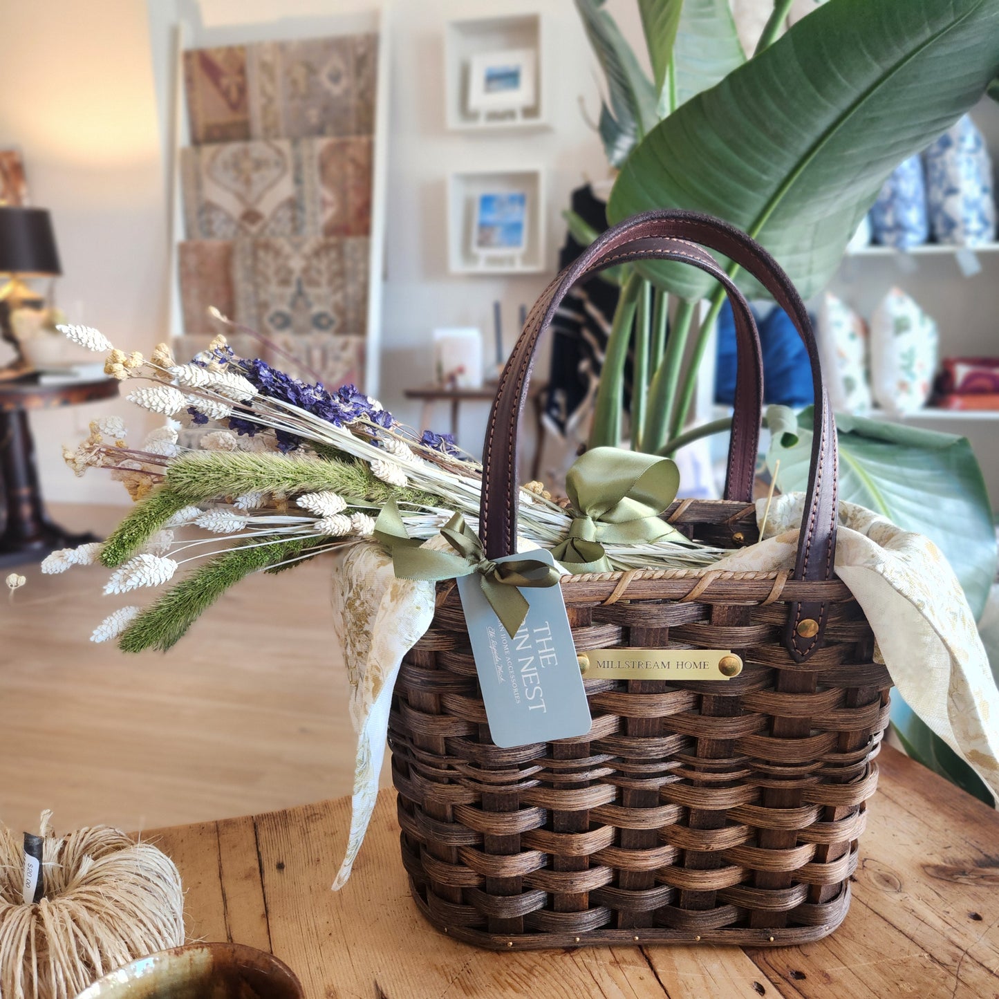 Handwoven Market Basket Small By Millstream Home