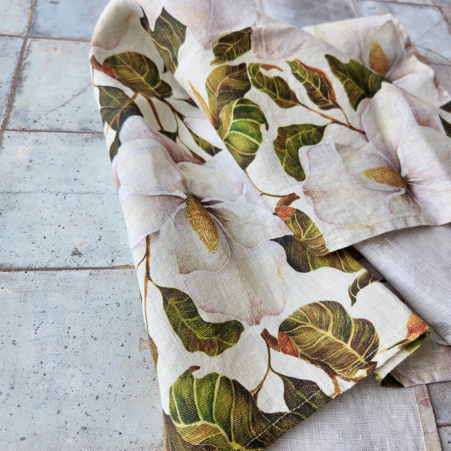 Organic Linen Tea Towel by Sarah Rose