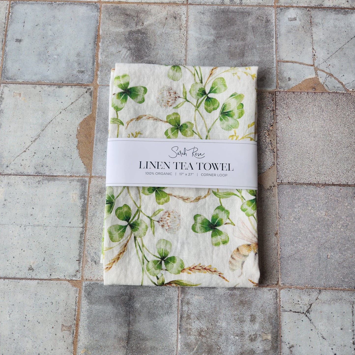 Organic Linen Tea Towel by Sarah Rose