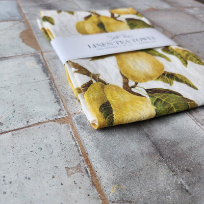 Organic Linen Tea Towel by Sarah Rose