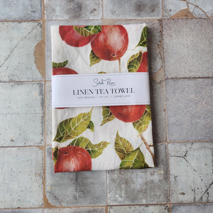 Organic Linen Tea Towel by Sarah Rose
