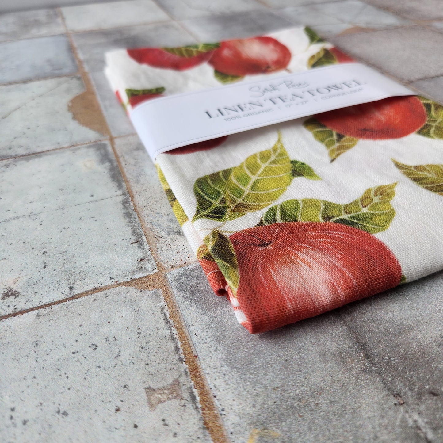 Organic Linen Tea Towel by Sarah Rose