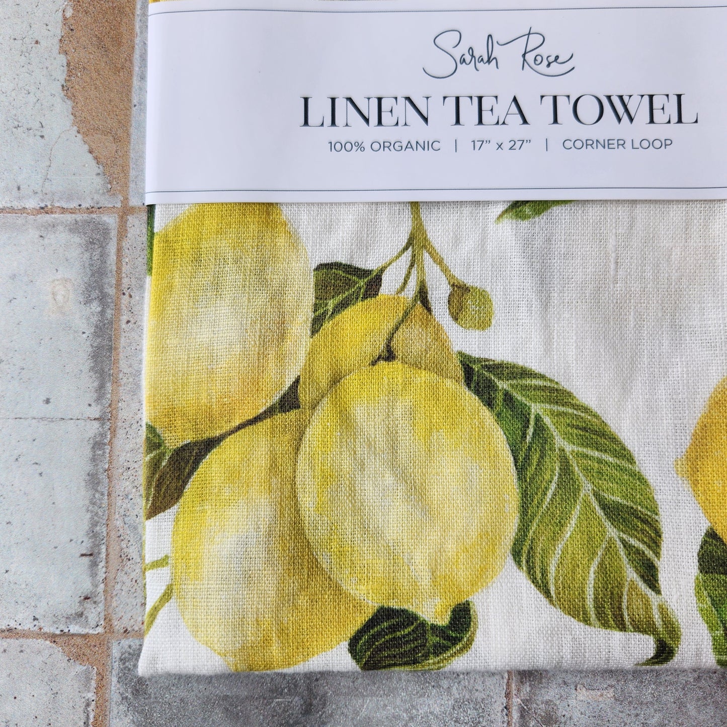 Organic Linen Tea Towel by Sarah Rose