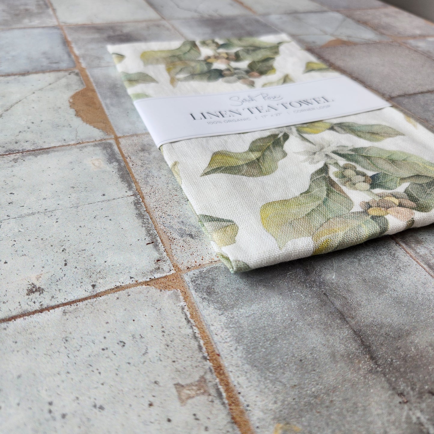 Organic Linen Tea Towel by Sarah Rose